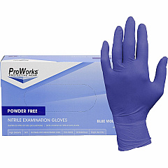 ProWorks Nitrile Powder-Free Exam Gloves 3 mil Thickness x 9.50" Glove Length - X-Large Size - Nitrile - Blue Violet - Soft, Flexible, Comfortable, Latex-free, Non-sterile - For General Purpose, Industrial, Food Service, Gardening, Dental - 200 (GLN125FX) ProWorks Nitrile Powder-Free Exam Gloves 3 mil Thickness x 9.50" Glove Length - X-Large Size - Nitrile - Blue Violet - Soft, Flexible, Comfortable, Latex-free, Non-sterile - For General Purpose, Industrial, Food Service, Gardening, Dental - 200 (GLN125FX)