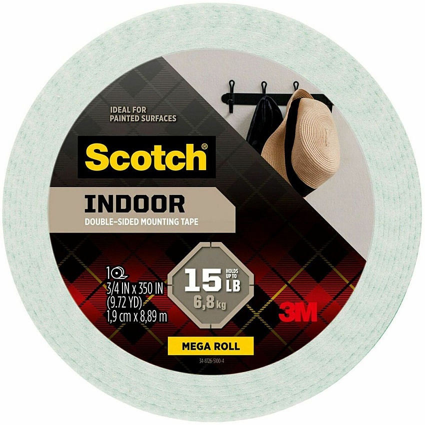 Scotch-Brite Double-sided Permanent Foam Tape 29.17 ft Length x 0.75" Width - Beige - Foam - 1 Roll (110SLONG)