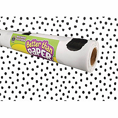 Teacher Created Resources Better Than Paper Board Roll Bulletin Board, Classroom - 48" Width x 12 ft Length - Black Dots on White - 1 Roll (77460) Teacher Created Resources Better Than Paper Board Roll Bulletin Board, Classroom - 48" Width x 12 ft Length - Black Dots on White - 1 Roll (77460)