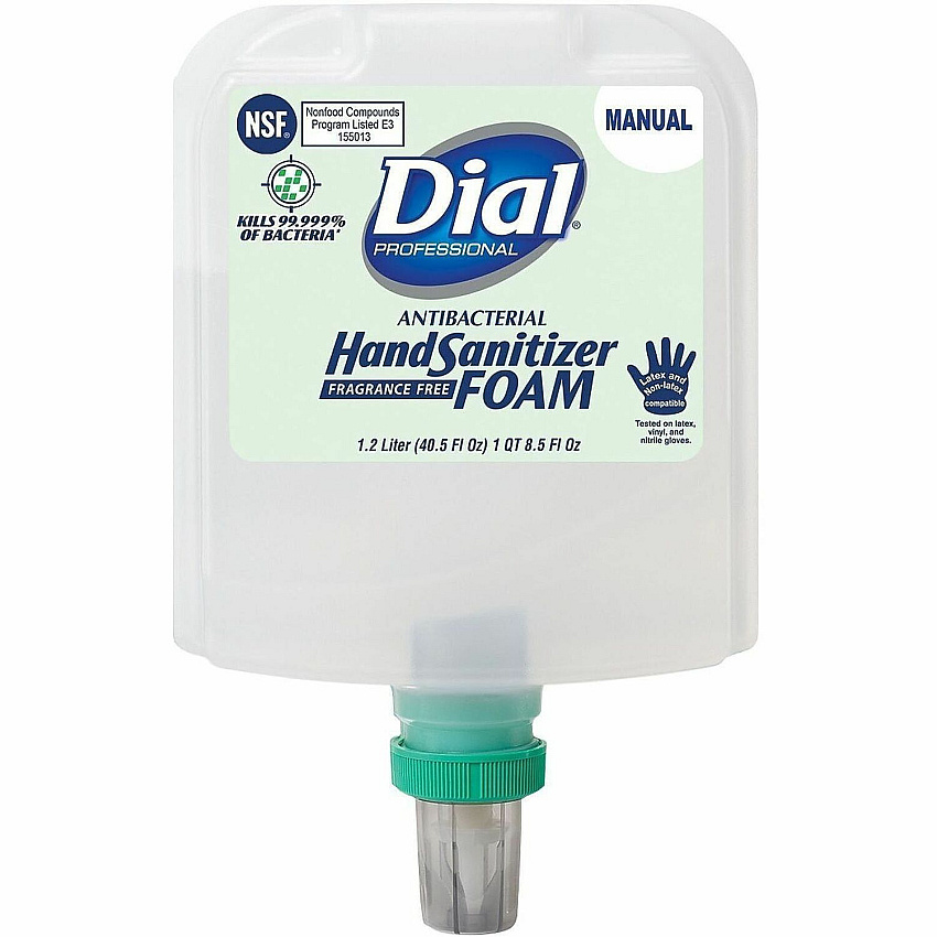 Dial Professional Hand Sanitizer Foam Refill 1.27 quart - Bottle Dispenser - Bacteria Remover - Hand - White - Fragrance-free, Dye-free - 1 Each (19717)