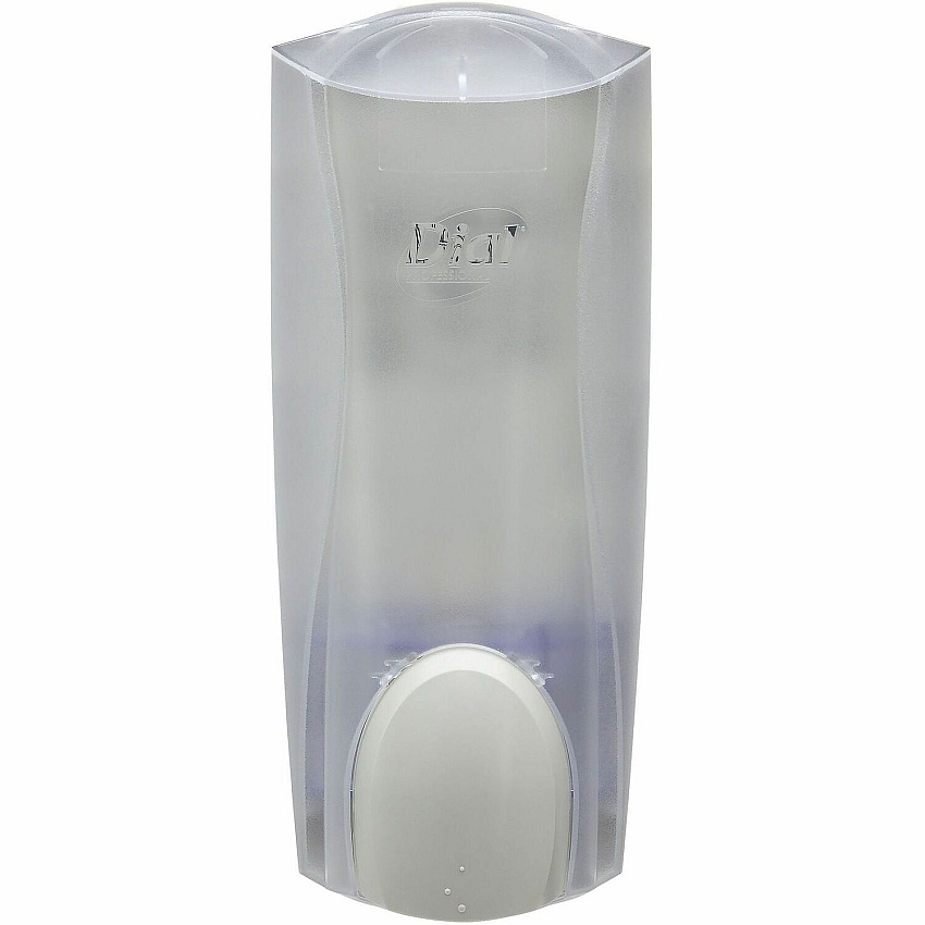 Dial Professional Liter Dispenser Manual - 1.06 quart Capacity - Antimicrobial, Locking Mechanism, Vandal Resistant, Push Button - Ice - 1 Each (03920)