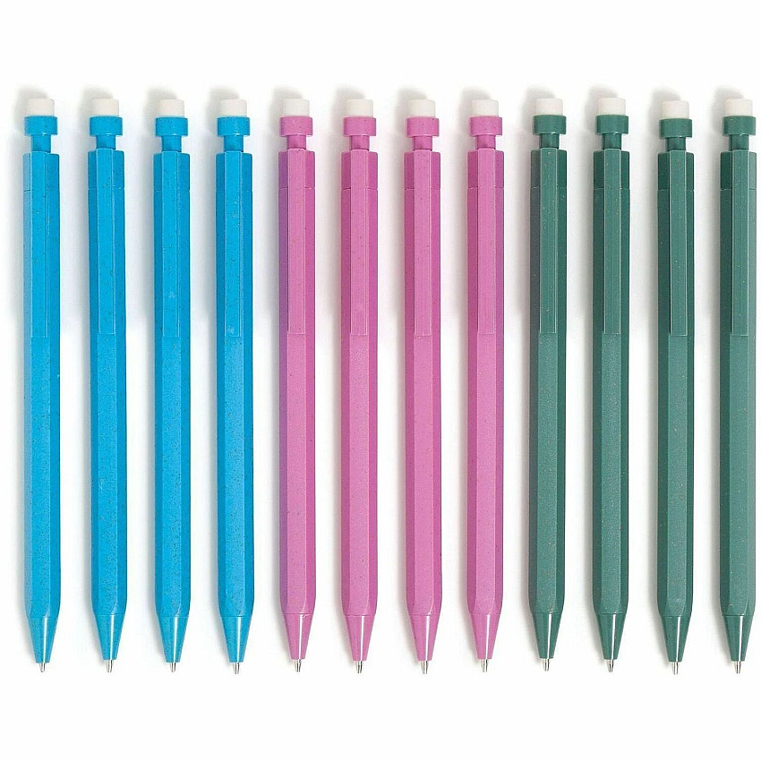 U Brands U-Eco Speckled Hex Mechanical Pencils 0.7 mm Green, Pink, Blue, Gray Lead - HB/#2 - Refillable - Green, Pink, Blue Barrel - 1 Each (6591U0124)