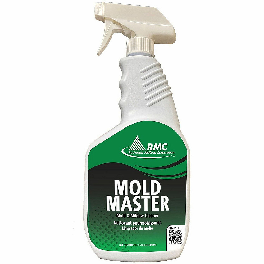 Rochester Midland RMC Mold Master Tile/Grout Cleaner Ready-To-Use - 32 fl oz (1 quart) - 13 pH - Easy to Use - Clear Amber - 6 / Carton (11758214)