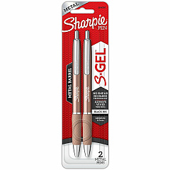 Sharpie S-Gel Pens 0.7 mm Pen Point - Black Ink - Champagne Metal Barrel - 2 / Pack (2194707) Sharpie S-Gel Pens 0.7 mm Pen Point - Black Ink - Champagne Metal Barrel - 2 / Pack (2194707)