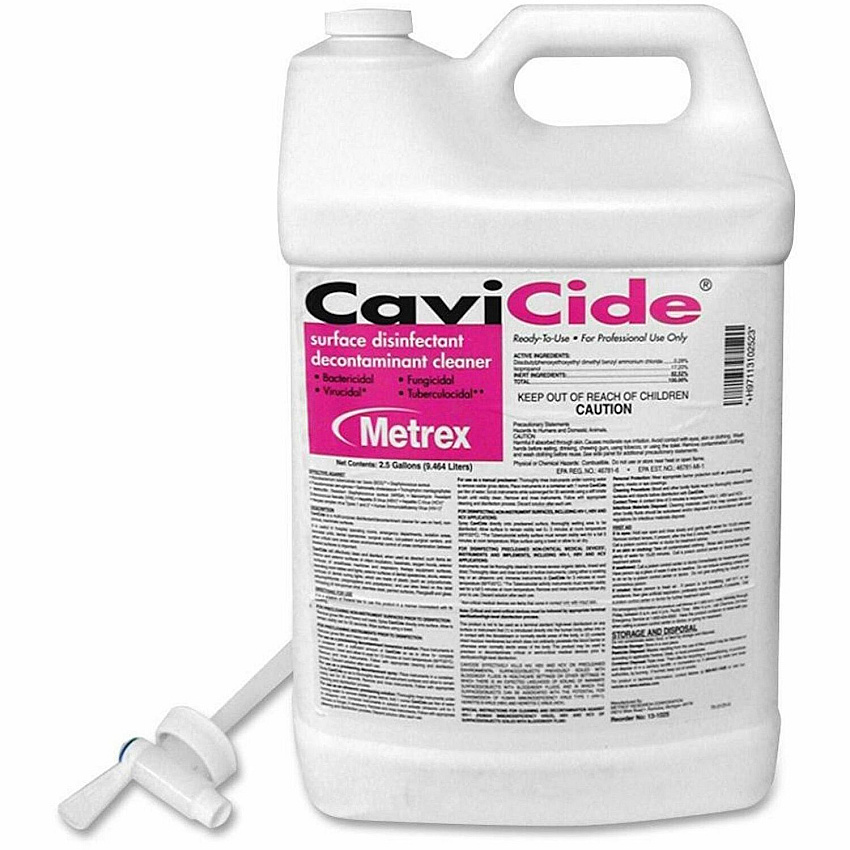 Metrex Cavicide Disinfectant Cleaner Ready-To-Use - 320 fl oz (10 quart) - Refillable, Disinfectant - White - 2 / Carton (25CD078025CT)
