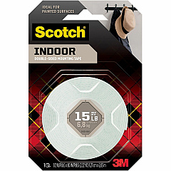Scotch Mounting Tape 6.25 ft Length x 0.50" Width - White - Foam - 1 Roll (110S)