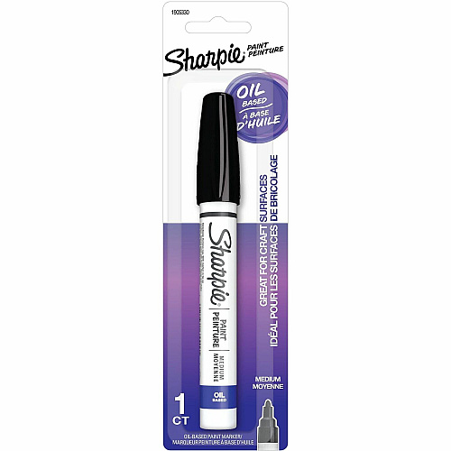 Sharpie Oil-Based Paint Markers Black Ink - Oil Based - Metal Barrel - 1 Pack (1905330)