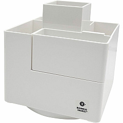 Business Source Modular Rotatable Pen Cup 6 Compartment(s) - 5.10" Height x 4.70" Width x 4.70" Depth - Modular, Sturdy, Durable - White - Polyethylene Terephthalate (PET) - 1 Each (BSN11878) Business Source Modular Rotatable Pen Cup 6 Compartment(s) - 5.10" Height x 4.70" Width x 4.70" Depth - Modular, Sturdy, Durable - White - Polyethylene Terephthalate (PET) - 1 Each (BSN11878)