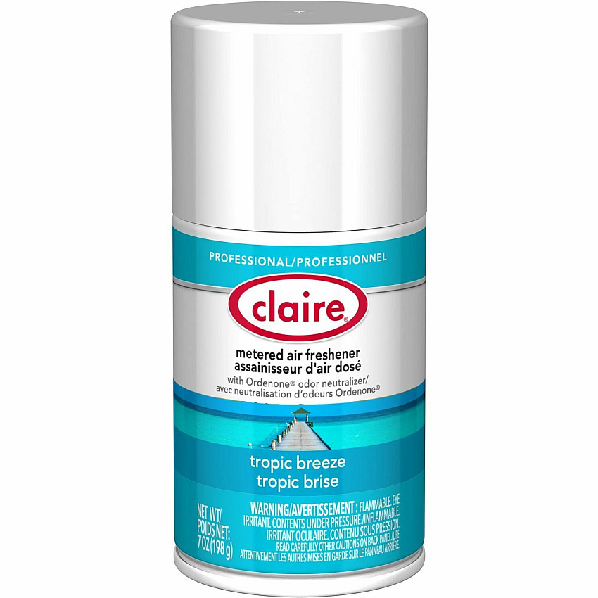 Claire Metered Air Freshener with Ordenone Aerosol - 6000 ft? - 7 fl oz (0.2 quart) - Tropical - 30 Day - Odor Neutralizer - 1 Each (CL105)
