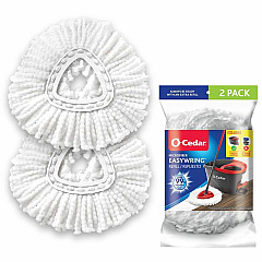 O-Cedar EasyWring Spin Mop Refill MicroFiber - White - 2 / Pack (172385)