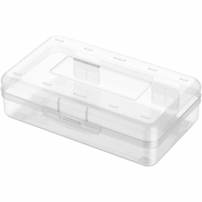 Business Source Carrying Case Pencil, Writing Utensils, Supplies - Clear Polypropylene Body - 2.4" Height x 8.1" Width x 4.7" Depth - 1 Each (BSN49272)