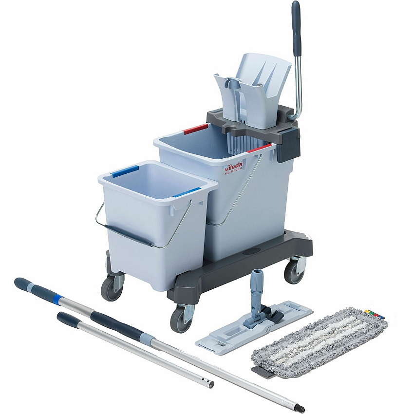 Vileda Professional UltraSpeed Double Bucket Kit MicroFiber - Multi - 1 Each (148344)