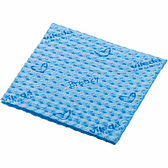 Vileda Professional Breazy Microfiber Cloths 13.78" Length x 13.78" Width - Washable, Hygienic - Blue - 25 / Pack (161610)