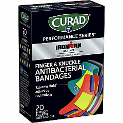 Curad Finger/Knuckle Antibacterial Bandage Assorted Sizes - Assorted - Fabric - 1 Box (CURIM5021V1) Curad Finger/Knuckle Antibacterial Bandage Assorted Sizes - Assorted - Fabric - 1 Box (CURIM5021V1)