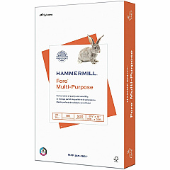Hammermill Fore Multi-Purpose 20 lb. Paper 96 Brightness - 90% Opacity - 8 1/2" x 14" - 20 lb Basis Weight - 75 g/m² Grammage - Jam-free, ColorLok Technology, Acid-free, Fast-drying, Double-sided - White - 500 Sheets per Ream - 10 / Carton (103291CT) Hammermill Fore Multi-Purpose 20 lb. Paper 96 Brightness - 90% Opacity - 8 1/2" x 14" - 20 lb Basis Weight - 75 g/m² Grammage - Jam-free, ColorLok Technology, Acid-free, Fast-drying, Double-sided - White - 500 Sheets per Ream - 10 / Carton (103291CT)
