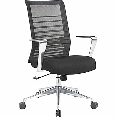 Lorell Horizontal Mesh High-Back Conference Chair Black Seat Color - Fabric, Molded Foam Seat Material - Mesh Back Material - High Back - 1 Each (LLR00580)