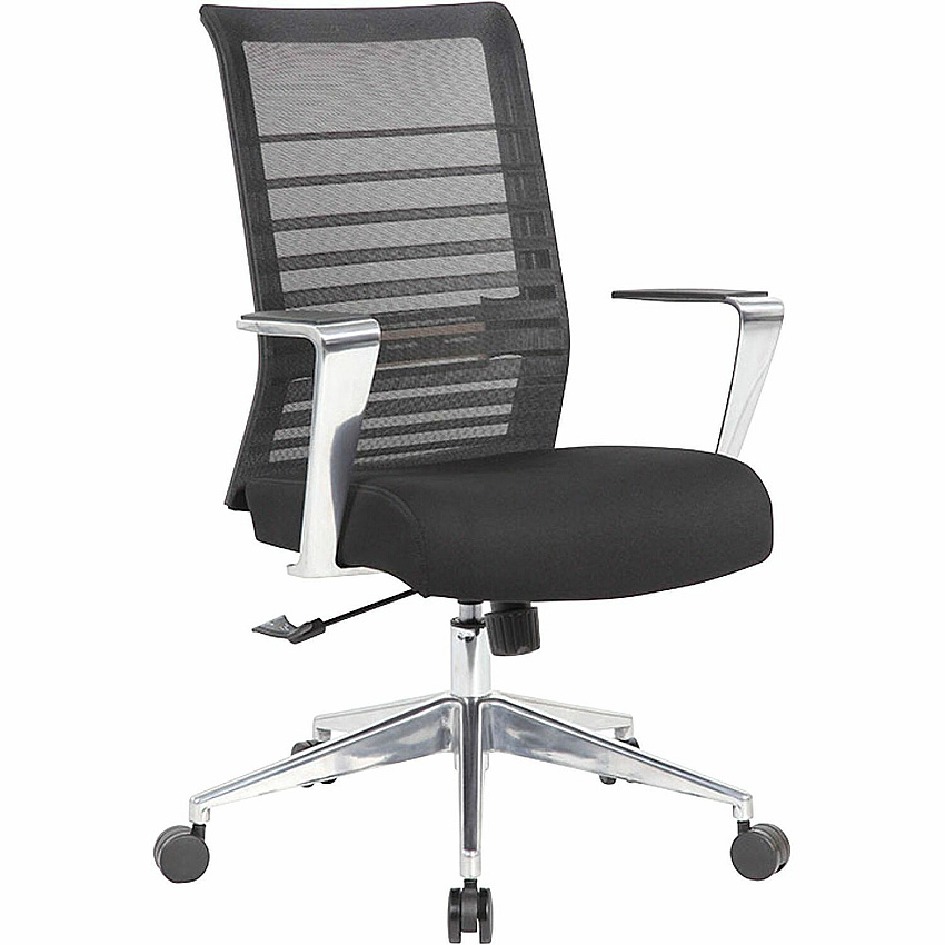 Lorell Horizontal Mesh High-Back Conference Chair Black Seat Color - Fabric, Molded Foam Seat Material - Mesh Back Material - High Back - 1 Each (LLR00580)