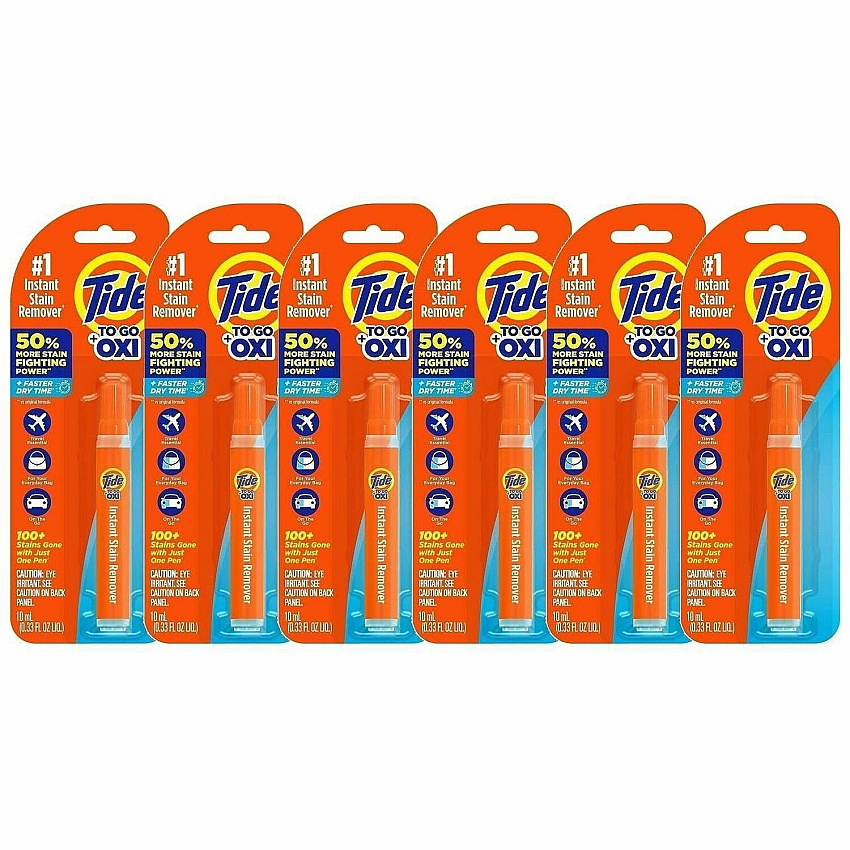 Tide To Go Stain Remover Pen 0.34 oz (0.02 lb) - Phosphate-free, Machine Washable, Bleach-free - Orange - 6 / Carton (01205CT)