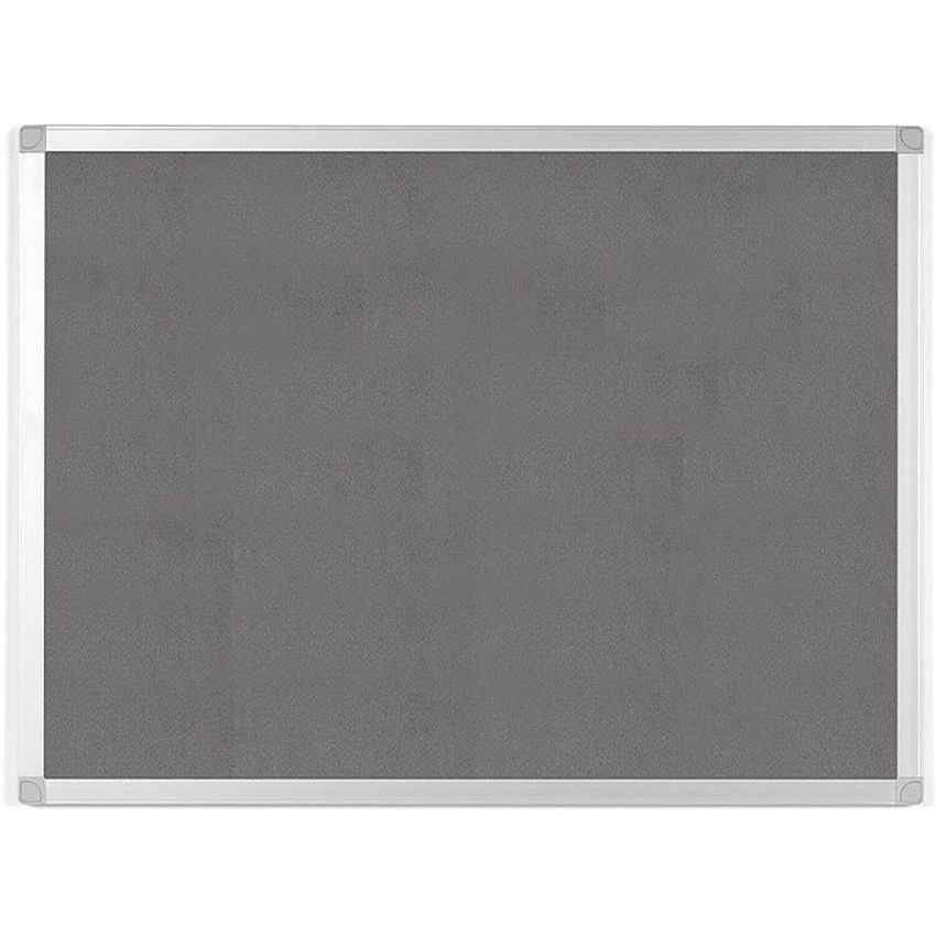 MasterVision Ayda Fabric Bulletin Board Gray Fabric, Felt Surface - Self-healing, Sleek Style - Aluminum Frame - 18" Height x 24" Width - 1 Each (FA02429214)