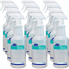 Diversey Empty Spray Bottle for Cleaner Suitable For Restroom, Floor - Easy to Use, Labeled - Clear - 12 / Carton (D03905CT)