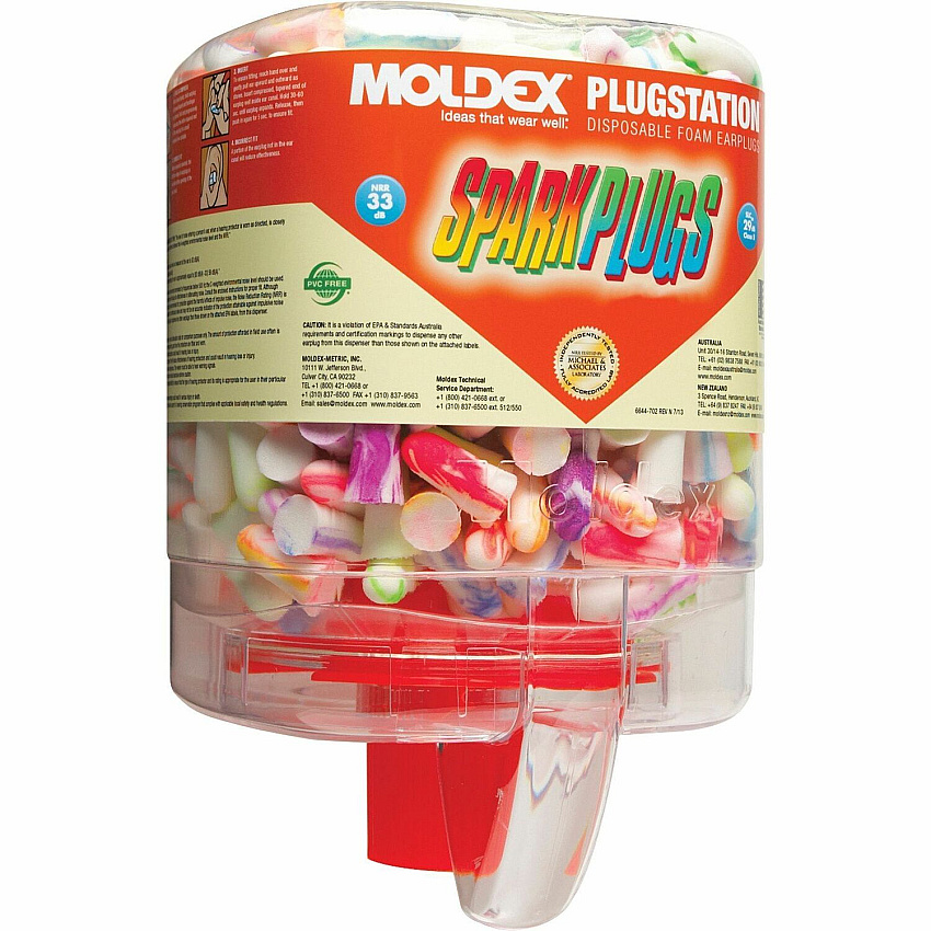 Medline SparkPlugs Disposable Foam Earplug Pairs in Dispenser Green - 2/Pair - 250 / Bottle (MOM6644)