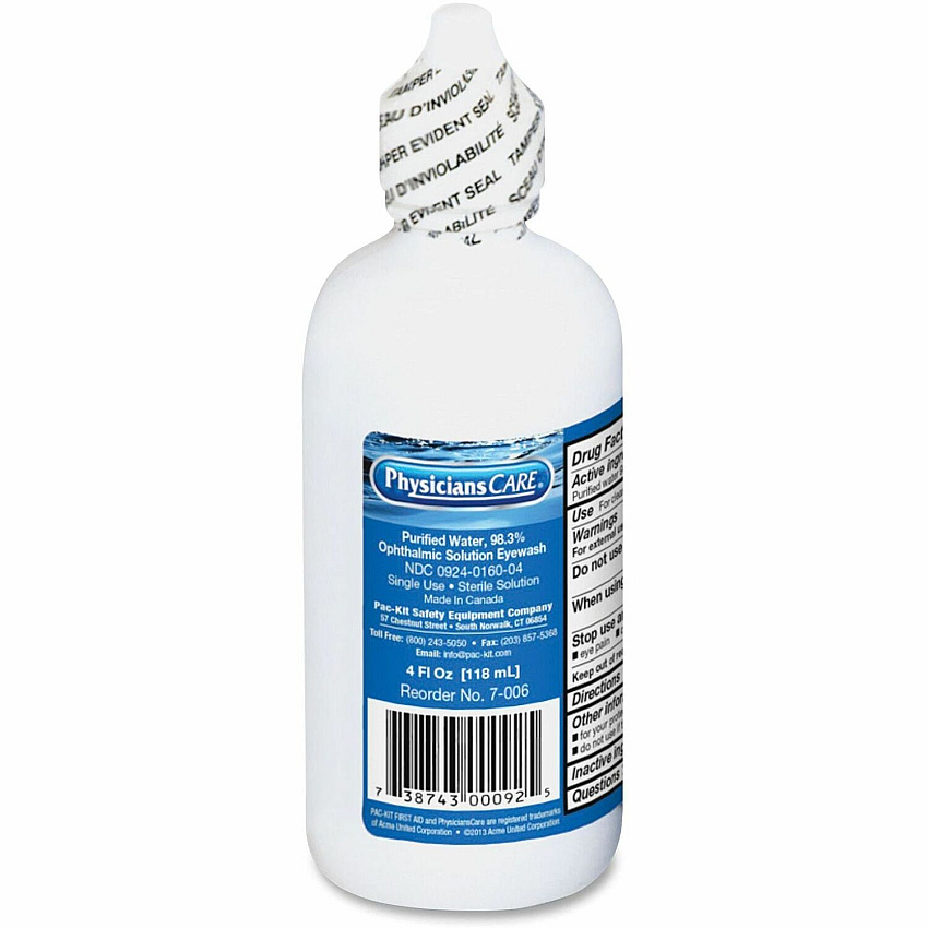 PhysiciansCare Eye Wash 4 fl oz - Sterile - For Eye irrigation, Eye Burning - 48 / Carton (7006CT)