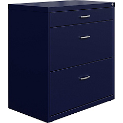 NuSparc Pencil Drawer Lateral File 30" Width x 17.6" Depth x 31.7" Height - 2 x Drawer(s) for File, Pencil - Letter - Lateral - Interlocking, Anti-tip, Ball Bearing Slide, Ball-bearing Suspension, Removable Lock, Durable, Nonporous Surface, Ad (LF318BBNY)