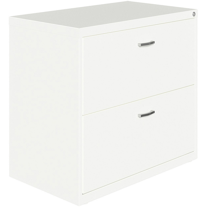 NuSparc 2-Drawer Lateral File 30" Width x 17.6" Depth x 27.7" Height - 2 x Drawer(s) for File - Letter - Lateral - Interlocking, Anti-tip, Ball Bearing Slide, Ball-bearing Suspension, Removable Lock, Leveling Glide, Adjustable Glide, Durable,  (LF218AAWE)