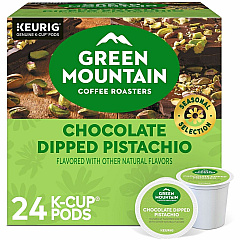 Green Mountain Coffee Roasters® K-Cup, Pod Coffee Compatible with Keurig Brewer - Smooth - K-Cup, Pod - Chocolate Dipped Pistachio - Kosher - 24 / Box (0158) Green Mountain Coffee Roasters® K-Cup, Pod Coffee Compatible with Keurig Brewer - Smooth - K-Cup, Pod - Chocolate Dipped Pistachio - Kosher - 24 / Box (0158)