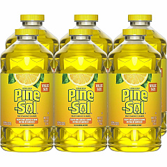 Pine-Sol Multi-Surface Cleaner For Multi Surface - Concentrate - Liquid - 80 fl oz (2.5 quart) - Lemon Fresh Scent - Deodorize, Disinfectant, Dilutable - Yellow - 6 / Carton (60162CT)