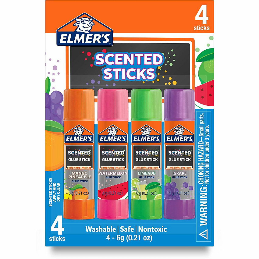 Elmer's Scented Glue Sticks 0.21 oz - Tropical Mix - 4 / Pack (2175690)