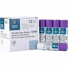 Business Source Bulk Purple Glue Sticks 0.26 oz - Purple - 12 / Box (BSN15789)