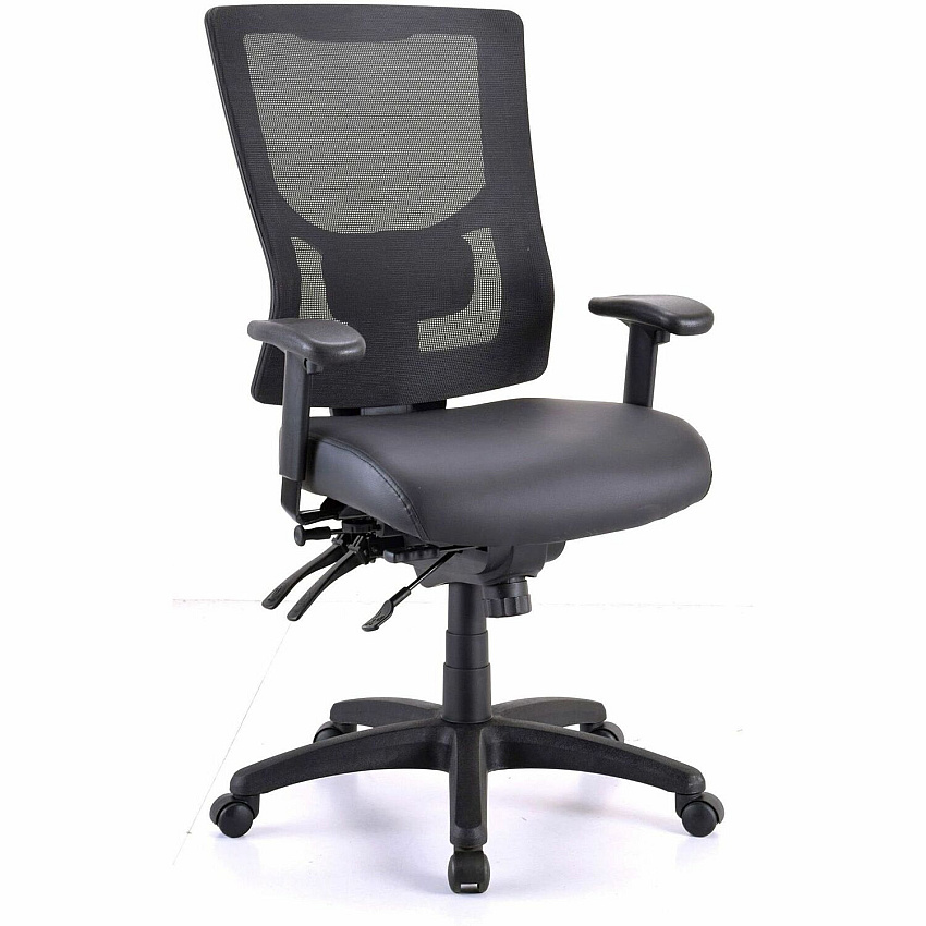 Lorell Conjure High-Back Office Chair Vinyl, Foam, Polyurethane Seat Material - High Back - Black - Armrest - 1 Each (LLR62040)