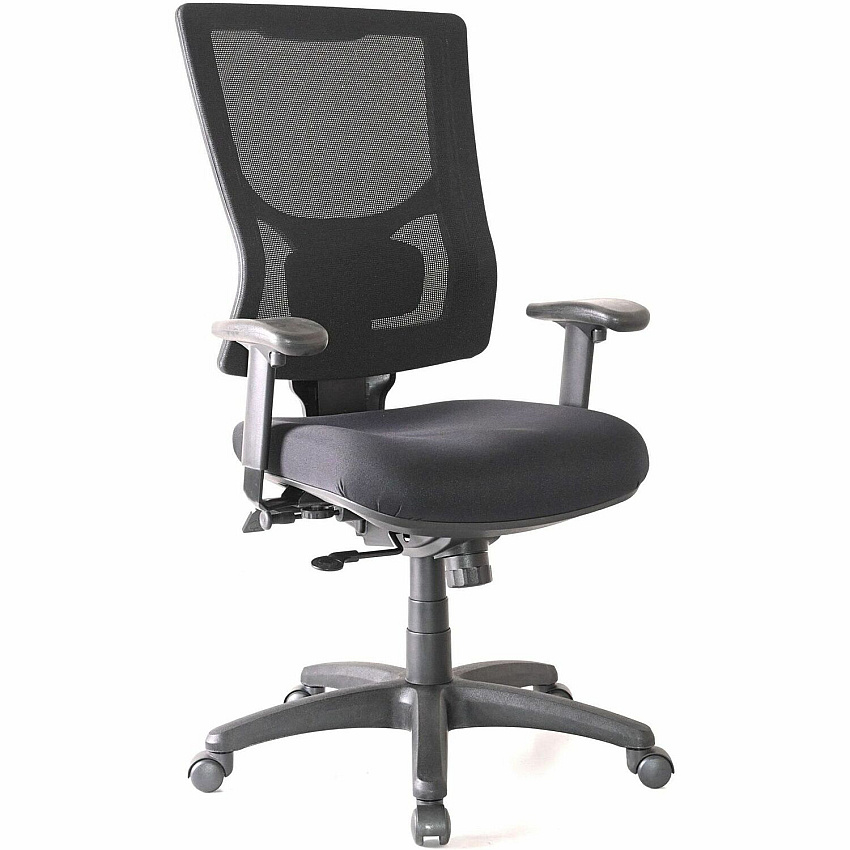 Lorell Conjure High-Back Office Chair Fabric Seat Material - High Back - Black - Armrest - 1 Each (LLR62015)