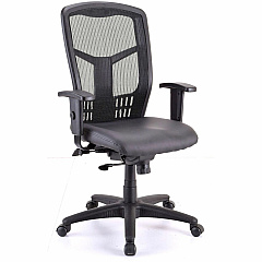 Lorell Executive High-back Swivel Chair Vinyl Seat Material - High Back - 5-star Base - Black - Armrest - 1 Each (LLR86245)