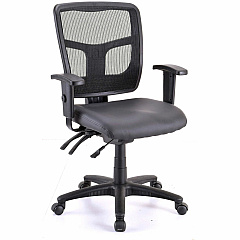 Lorell Executive Antimicrobial Mid-back Chair Vinyl Seat Material - Black Frame Color - Mid Back - 5-star Base - Black - Armrest - 1 Each (LLR86241)