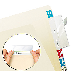 Tabbies Self-Adhesive Label/File Folder Protector, Top Tab, 3 1/2 x 2, Clear, 500/Box (58385)
