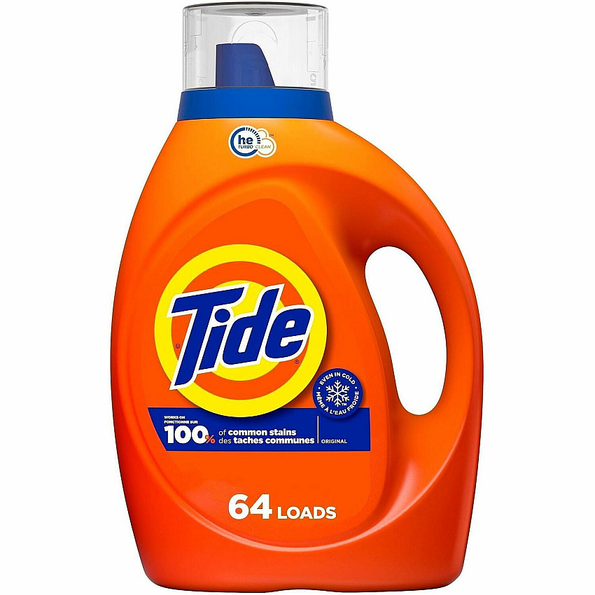 Tide Liquid Laundry Detergent For Laundry, Washing Machine - Liquid - 80 fl oz (2.5 quart) - Original Scent - Phosphate-free - Orange - 1 Bottle (12110)