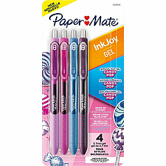 Paper Mate InkJoy Gel Pens 0.7 mm Pen Point - Retractable - Assorted Ink - Gel-based - 4 / Pack (2205629)