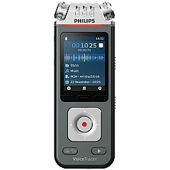 Philips VoiceTracer Audio Recorder [Built-in] Microphone, Speaker - Omni-directional Microphone - 8 GB Flash Memory - microSD Supported - MP3, WAV, WMA - Stereo - 2147 Hour Recording - USB - Headphone - Portable - 1 Pack (DVT6115)