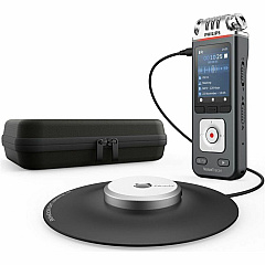 Speech Processing Solutions VoiceTracer Meeting Recorder [Built-in] Microphone, Speaker - Omni-directional Microphone - 8 GB Flash Memory - microSD Supported - MP3, WMA, WAV - Stereo - 2147 Hour Recording - USB - Headphone - Microphone - Portabl (DVT8115)
