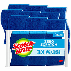 Scotch-Brite Non-Scratch Scrub Sponges 0.7" Height x 4.2" Width x 2.7" Depth - 9/Pack - 5 / Carton - Blue (5295CT) Scotch-Brite Non-Scratch Scrub Sponges 0.7" Height x 4.2" Width x 2.7" Depth - 9/Pack - 5 / Carton - Blue (5295CT)
