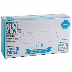 Remcoda Powder-Free Vinyl Gloves 3 mil Thickness - Small Size - For Right/Left Hand - Vinyl - Clear - Comfortable, Latex-free - 100 / Box (VIN101S)