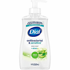 Dial Sensitive Skin Antibacterial Soap Fresh, Aloe Scent - 11 fl oz - Pump Dispenser - Bacteria Remover - Hand, Skin - Antibacterial - Green - Recycled - Cruelty-free, Paraben-free, Phthalate-free, Silicone-free, pH Balanced, Sulfate-free - 1 Each (20946) Dial Sensitive Skin Antibacterial Soap Fresh, Aloe Scent - 11 fl oz - Pump Dispenser - Bacteria Remover - Hand, Skin - Antibacterial - Green - Recycled - Cruelty-free, Paraben-free, Phthalate-free, Silicone-free, pH Balanced, Sulfate-free - 1 Each (20946)