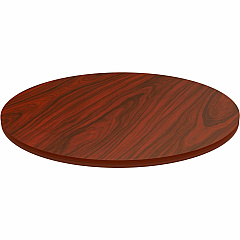 Lorell Hospitality/Conference Tabletop Round - x 1" Thickness x 36" Diameter - Band Edge - Mahogany Table Top - Sturdy - For Reception Area, Conference Table, Breakroom, Lobby, Meeting, Office - 1 Each (LLR87242)