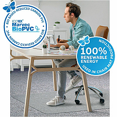 Floortex Ecotex Marvec BioPVC Chairmat Carpet - 48" Length x 36" Width - Polyvinyl Chloride (PVC) - Clear - 1 Each (NCCMFLFG0002) Floortex Ecotex Marvec BioPVC Chairmat Carpet - 48" Length x 36" Width - Polyvinyl Chloride (PVC) - Clear - 1 Each (NCCMFLFG0002)