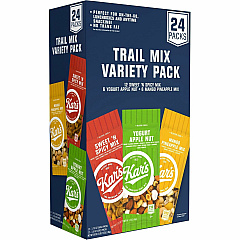Kar's Nuts Trail Mix Variety Pack Individually Wrapped - Mango Pineapple, Spicy, Yogurt Apple - 24 / Box (08363) Kar's Nuts Trail Mix Variety Pack Individually Wrapped - Mango Pineapple, Spicy, Yogurt Apple - 24 / Box (08363)