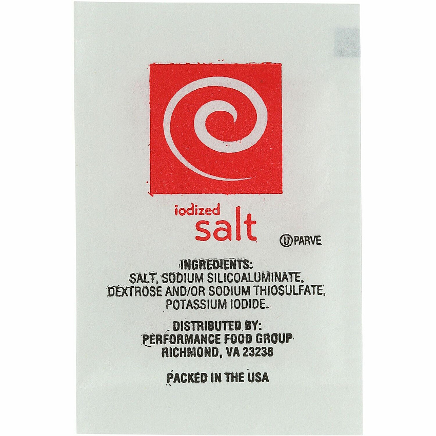 Sugar Foods Salt Packets 0.02 oz - 1000/Bag - 3 / Carton (09295)