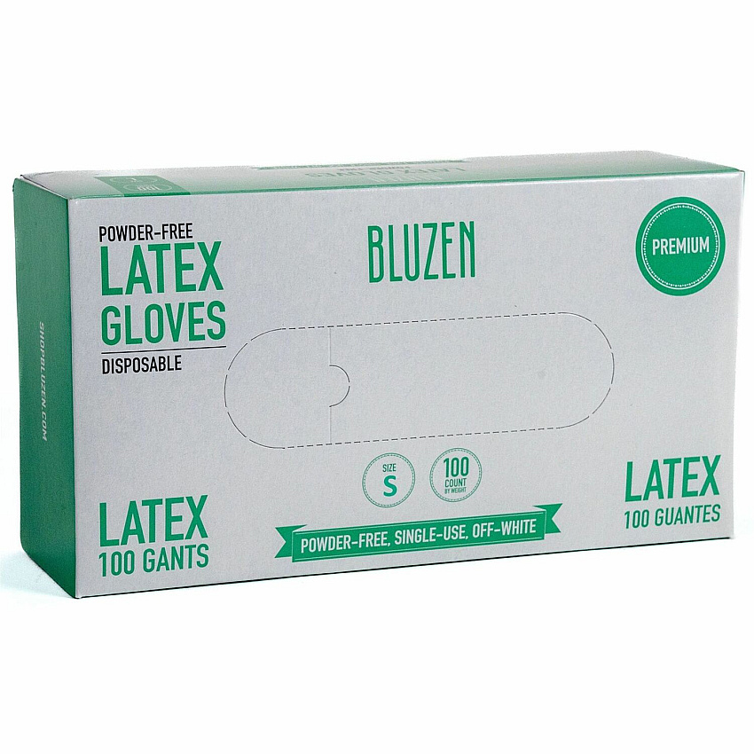 Remcoda Powder-Free Latex Gloves 4 mil Thickness - Small Size - Latex - Off White - Powder-free, Comfortable, Excellent Grip - For Healthcare, General Purpose - 100 / Box (LAT101S)