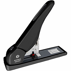 Business Source High-Capacity Stapler Staples Upto 140 Sheet - Holds Upto 100 Staple - Staple Size: 0.25" , 0.31" , 0.37" , 0.50" , 0.60" , 0.67" - Black - Metal - 1 Each (BSN65661)